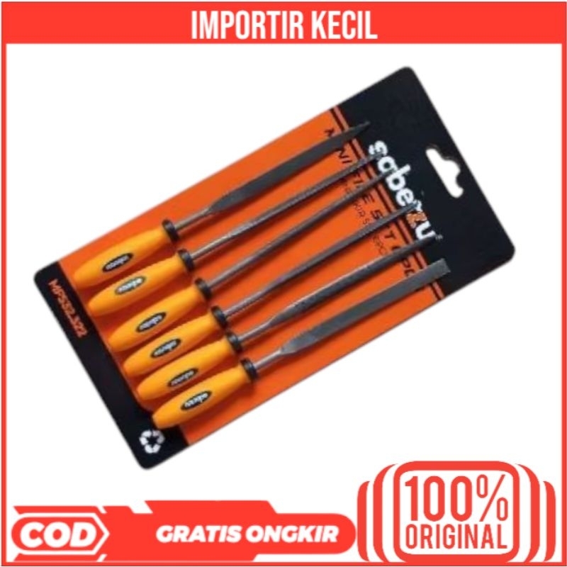 KIKIR SET 6PCS 4 INCH - KIKIR GERGAJI SET - KIKIR SEGITIGA - KIKIR BESI