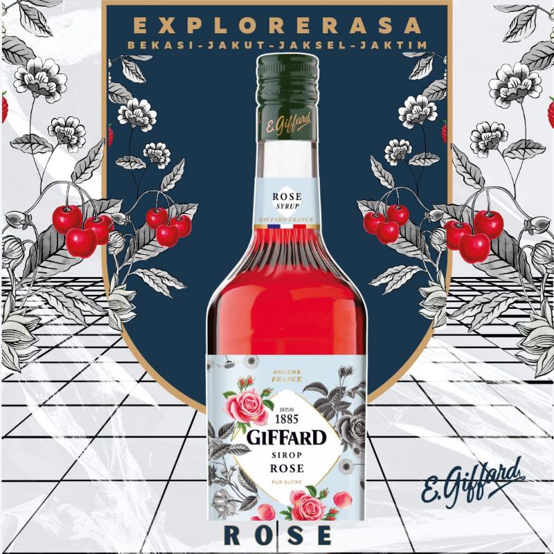 

Giffard syrup rasa Rose 1liter