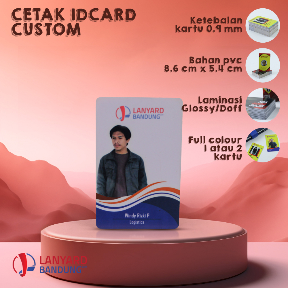 

kartu Id card standart kustom 1 sisi atau 2 sisi