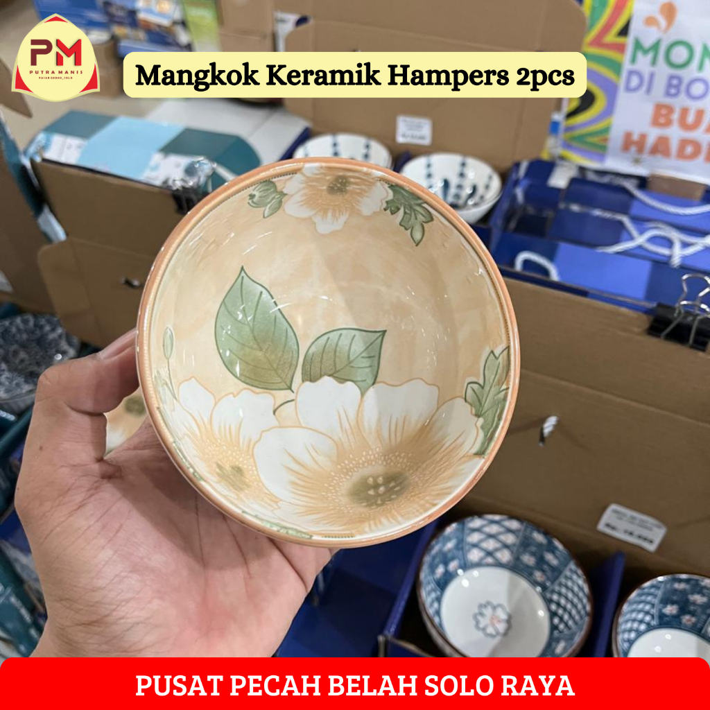 Mangkok Keramik Hampers Isi 2pcs | Mangkok Keramik | Hampers Mangkok | Hampers Mangkuk