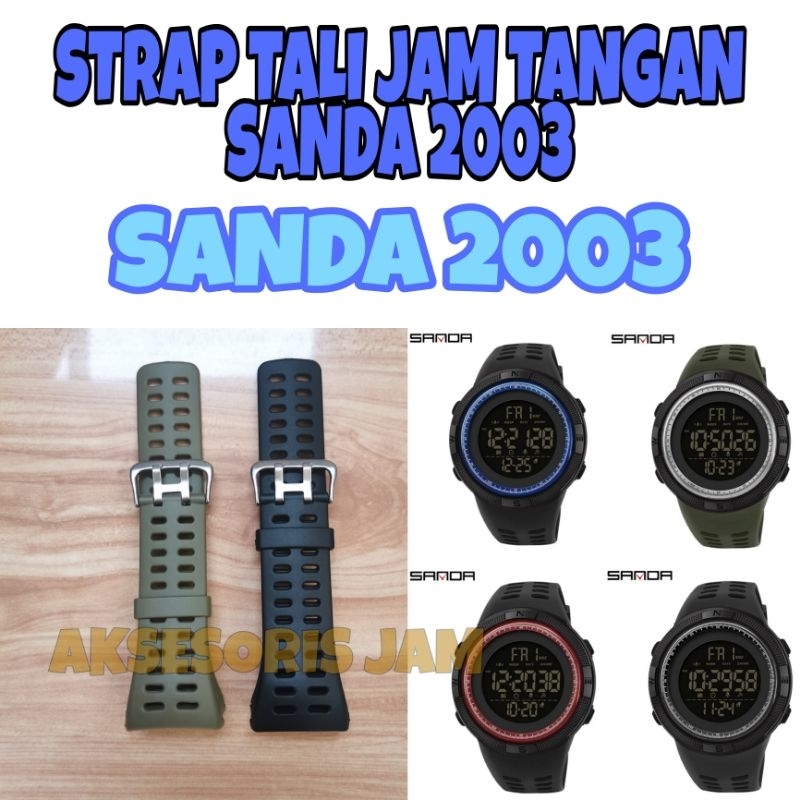 Strap tali jam tangan untuk Jam Tangan Sanda 2003 Sanda2003 Sanda-2003 berkualitas