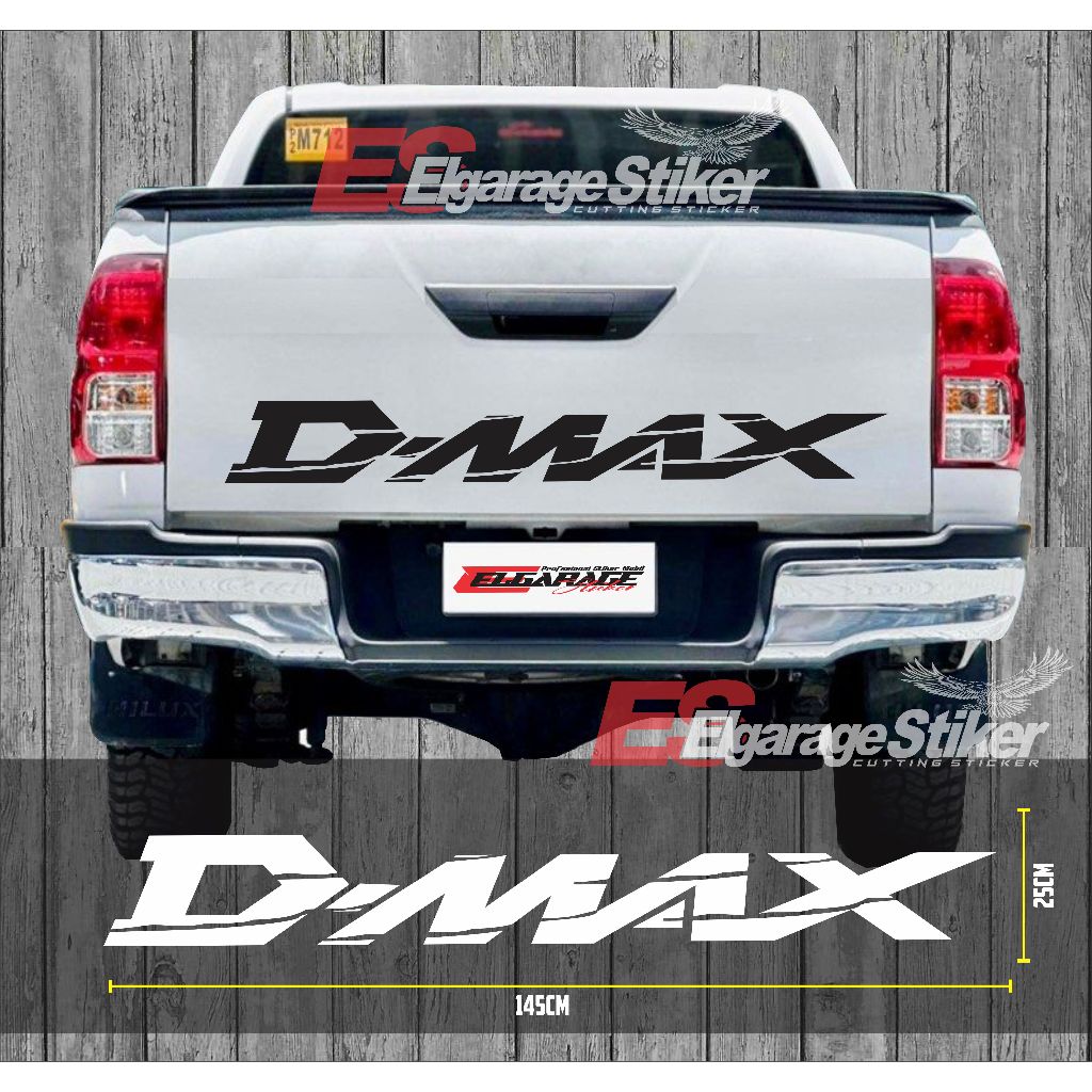 Sticker bak belakang mobil dmax sticker bak mobil dmax terlaris stiker mobil dmax - elgarage03