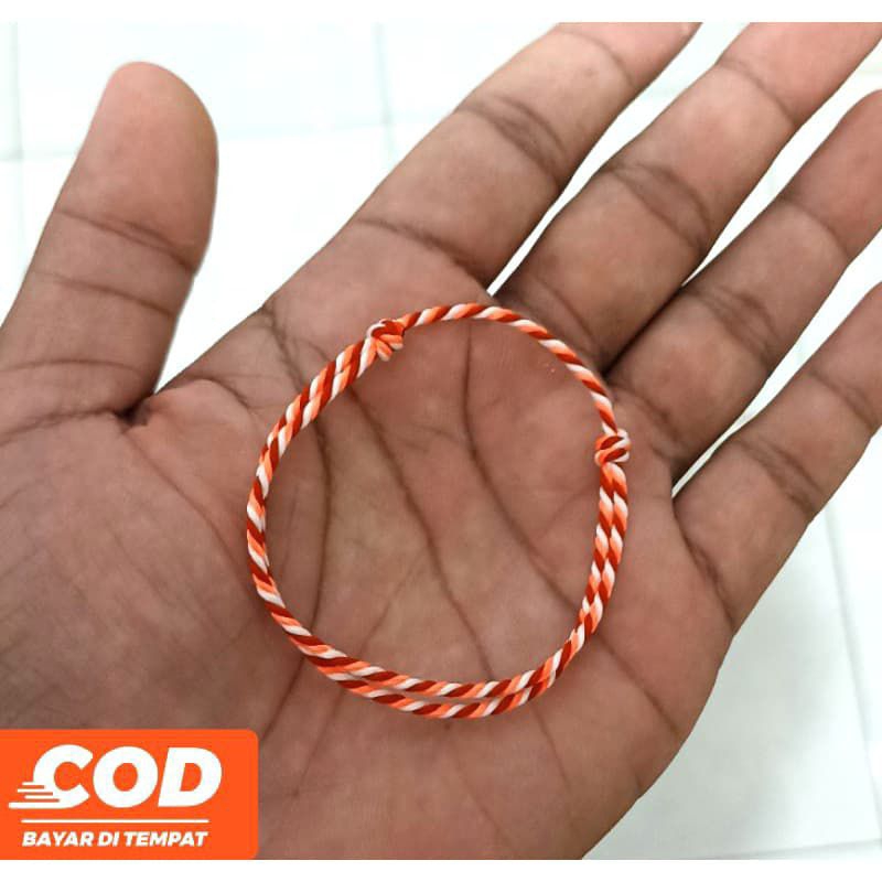 Gelang Tridatu Bali Oranye Putih Merah