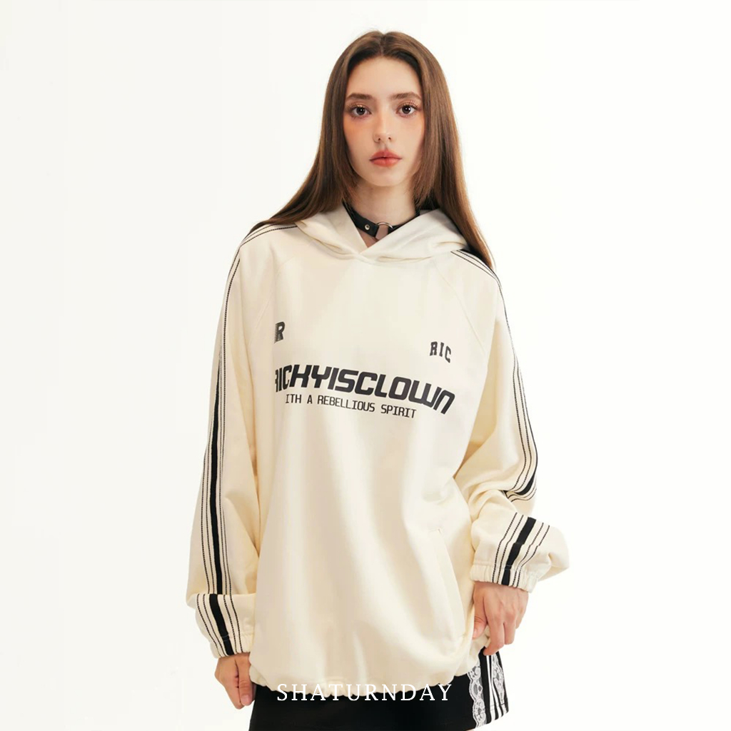 HOODIE CREAM RICKY IS CLOWN