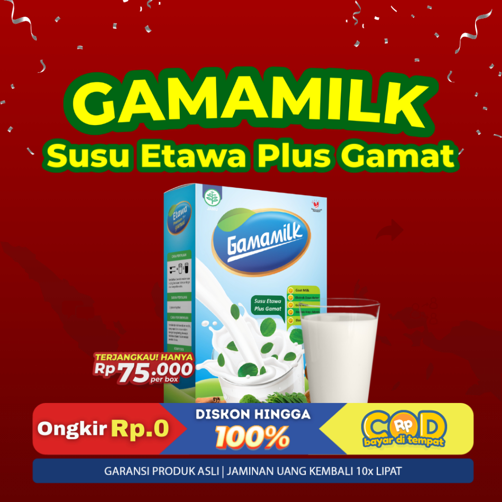 

1 BOX GAMAMILK Original Susu Etawa Plus Ekstrak Gamat - HALAL Dan BPOM