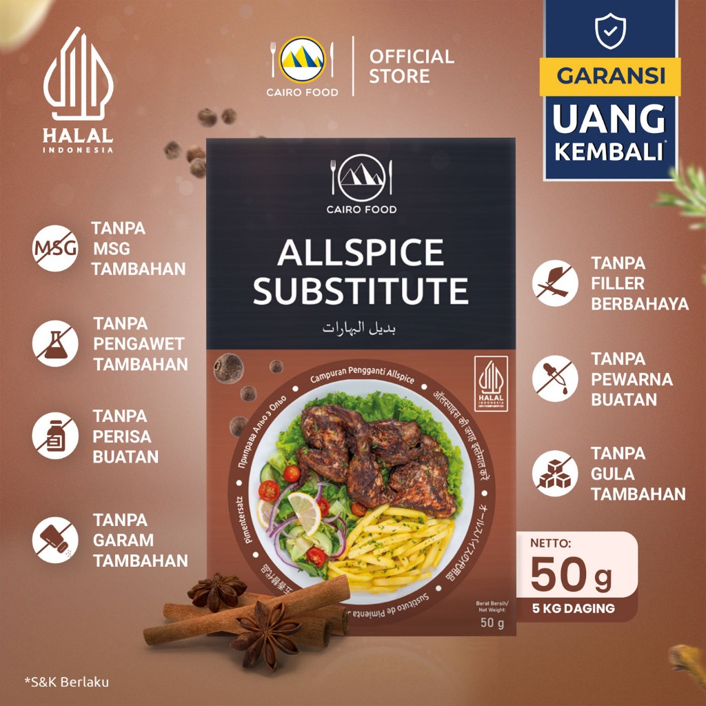 

Bumbu Campuran Pengganti Allspice Sehat – Tanpa MSG, 100% Rempah Murni | Cairo Food