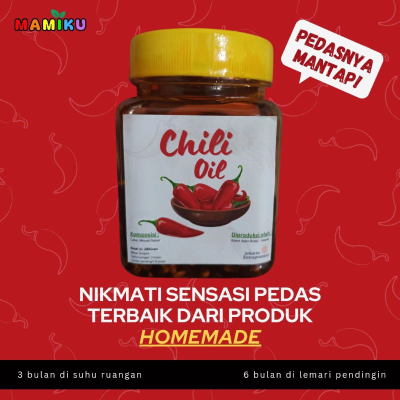 

Chili Oil Sambal Minyak Cabai Halal 180ml - Mamiku