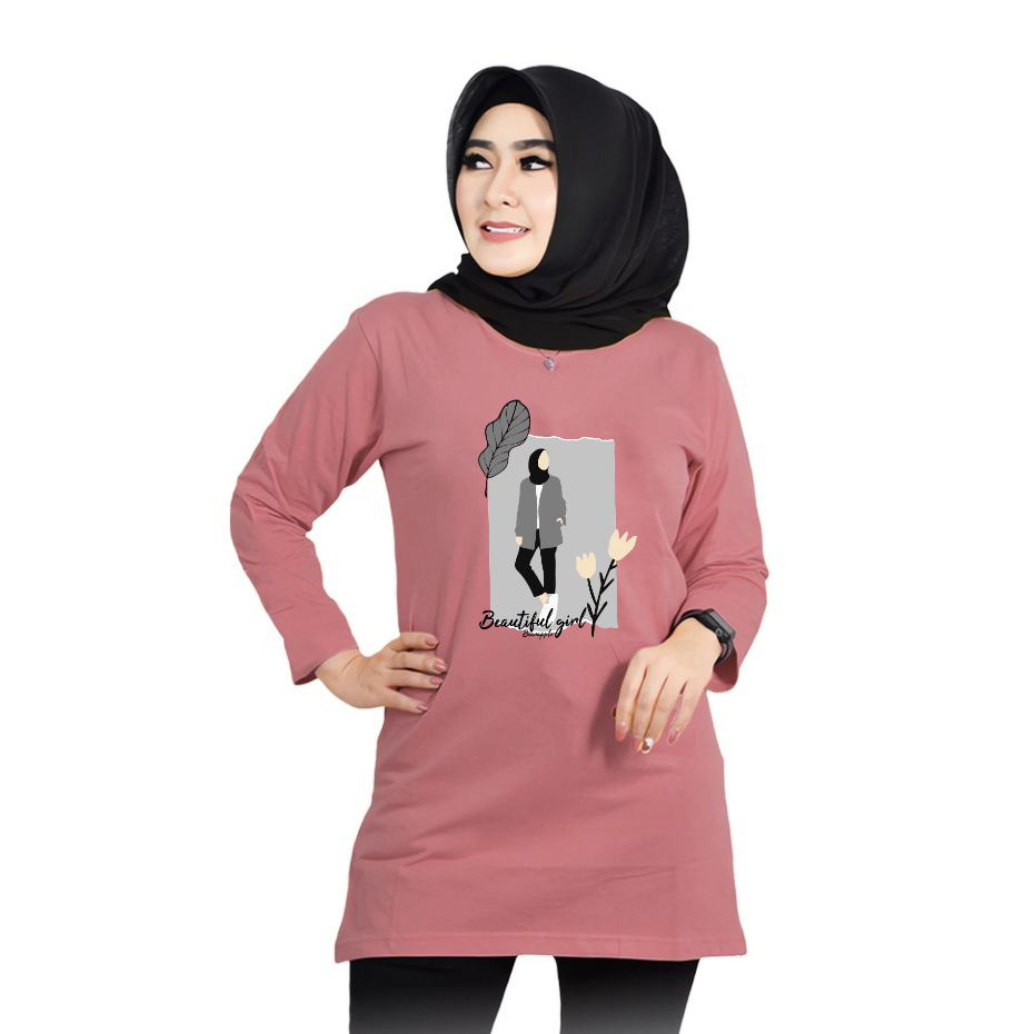 Tunik Kaos | Tunik Muslimah | Tunik Kekinian | Tunik Kaos Muslimah