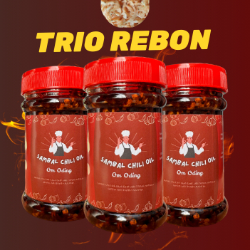 

[TRIO REBON] 3 SAMBEL CHILI OIL REBON- sambal, chili oil, makanan pedas, food, saus cocol, bumbu masak