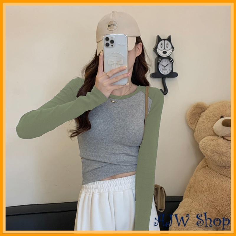 AJW Kaos Rajut Wanita Import Lengan Panjang Kekinian XBA | Baju Rajut Wanita Lengan Panjang Korean S