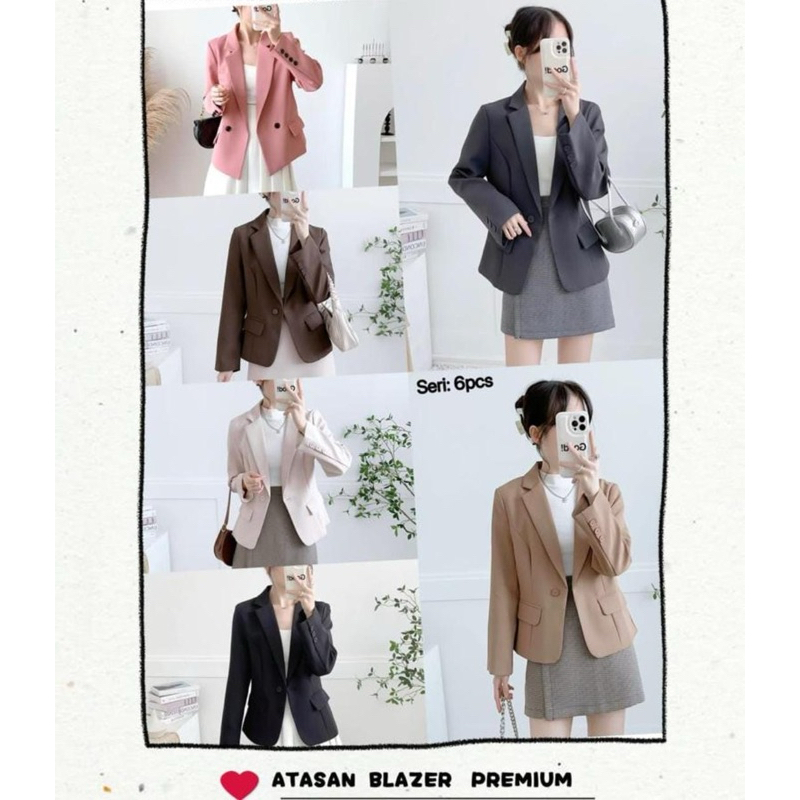 Blazer Longsleeve Wanita Outer Kerja Formal Casual || Blazer Wanita Kekinian Premium Import || Outer