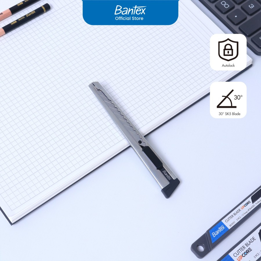 

Bantex Cutter / Pemotong Kertas Pisau 30 Derajat Sudut Tajam SK5 # BD5159