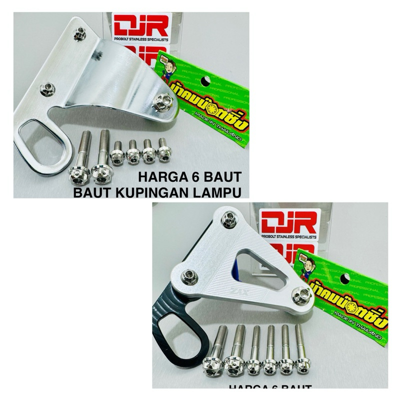 BAUT KUPING LAMPU NINJA R SS KIS PROBOLT STAINLESS original COMPAYU THAILAND
