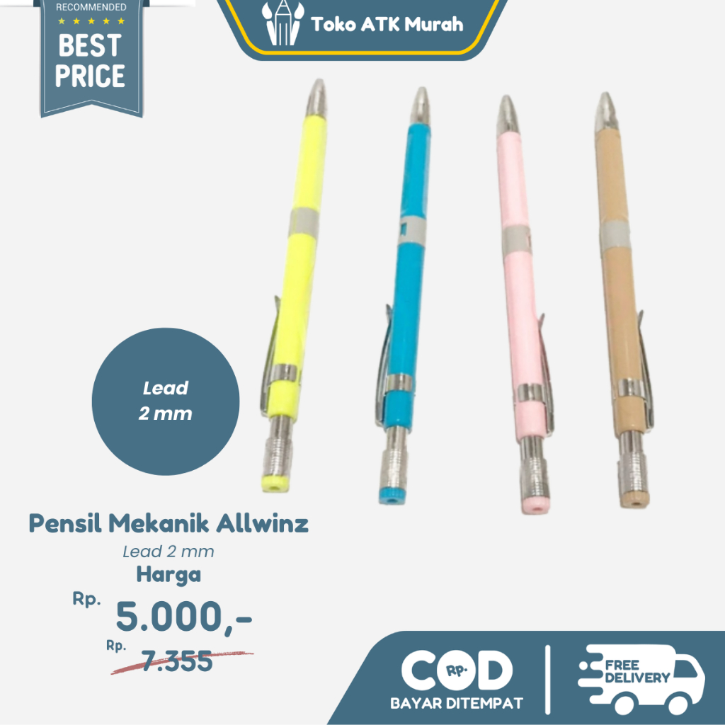 

Pensil Mekanik Pastel Allwinz 2.0 mm