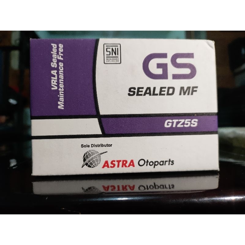 Aki GTZ5 GS ASTRA 100%ORIGINAL(AKI KERING)UNTUK MOTOR(BEAT,VARIO,,SUPRA X125,VIXION DLL.)