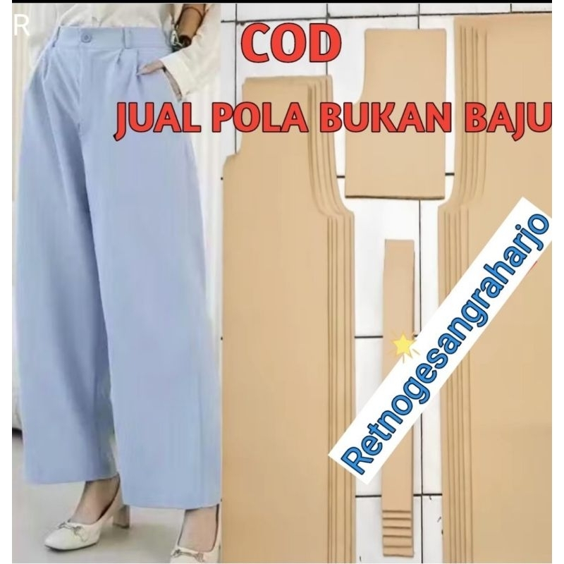 Pola Instan Clana Kulot Wanita /polajiplak clana kulot