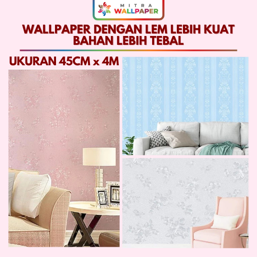 Wallpaper Dinding Kamar Tidur Polos Motif Embos Pink Wallpaper Dinding Ruang Tamu Polos Embos Pink