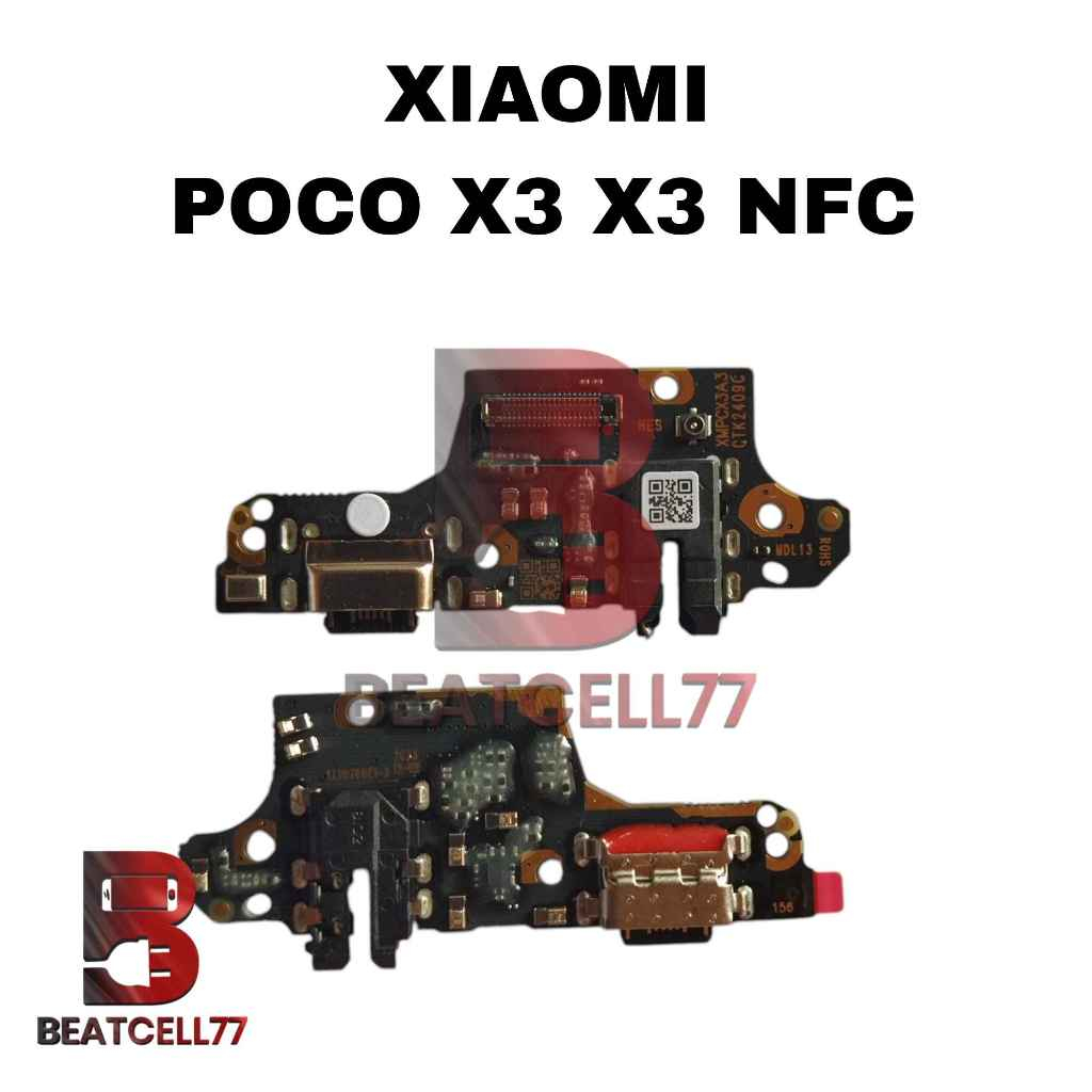 Konektor Charger Poco X3 X3 Nfc Pcb Board Cas Mic Original