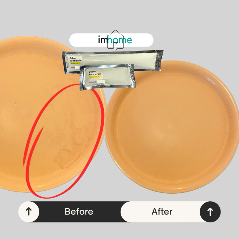Bubuk ajaib Sachet Pembersih Tupperware Noda Perabot bahan plastik menghilangkan noda trapperware ta