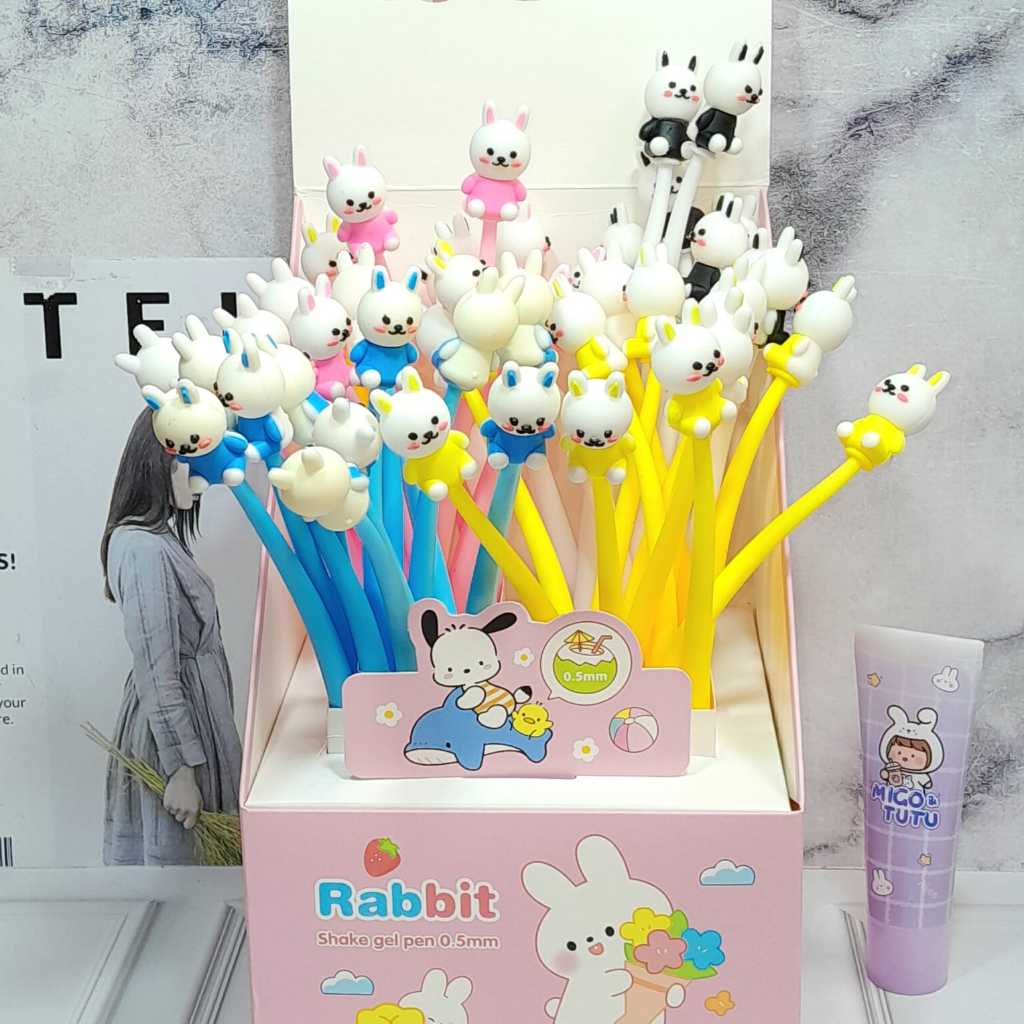 

Pulpen Lentur Rabbit Cute Ready 4 Warna Tinta Hitam Special Edition Pulpen Lentur Rabbit Cute Ready 4 Warna Tinta Hitam Special Edition / Bolpen Goyang Kelinci Imut Lucu Best Seller Pen Inul-Inul Favorit Anak Stationary Fancy Bisa Grosir dan COD