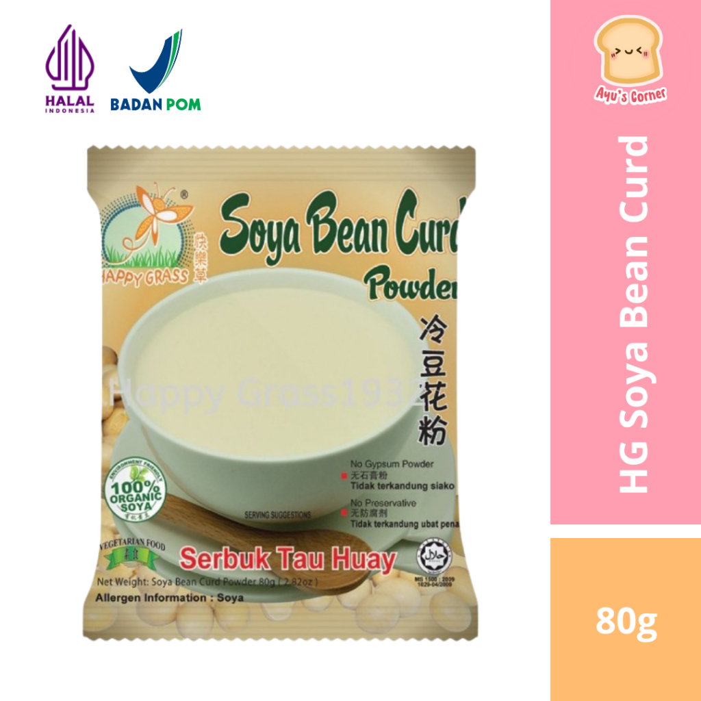 

Happy Grass Soya Bean Curd Powder/ Serbuk Tau Huay/ Bubuk Puding 80grm