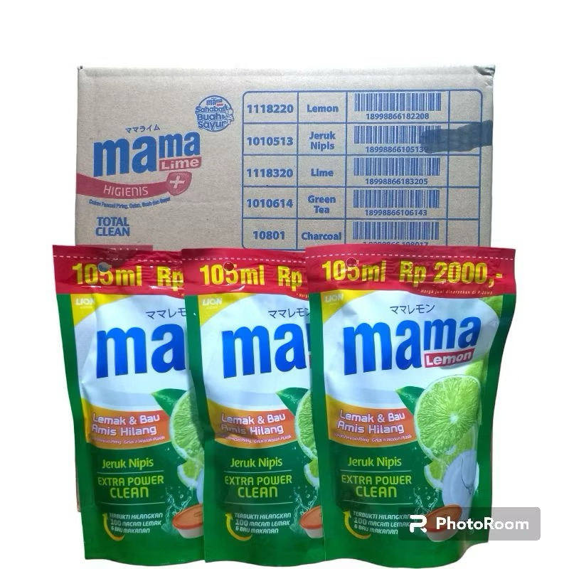 Mama Lemon 1 Dus[24x105 ml] Sabun Cair Jeruk Nipis Lime