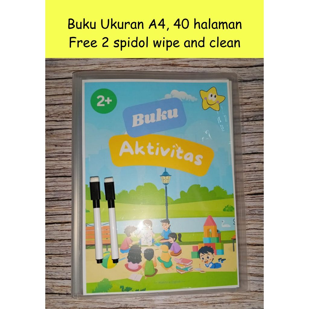 

BUKU AKTIVITAS (WIPE&CLEAN) ANAK USIA 2 TAHUN FREE SPIDOL