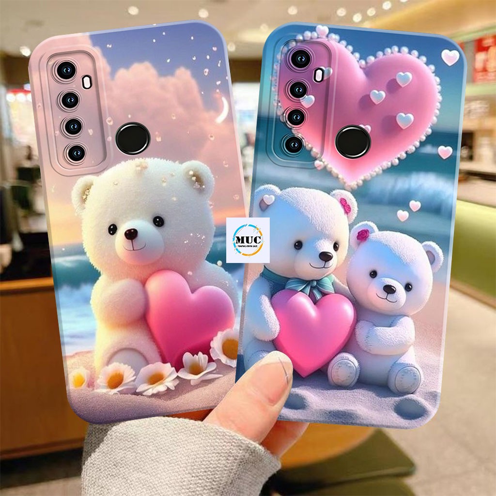 Case Hp Softcase Realme 5i / 5 / C3 Motif Boneka Bear Lucu Terbaru Silikon Tpu Prokamera Case Hp Mur