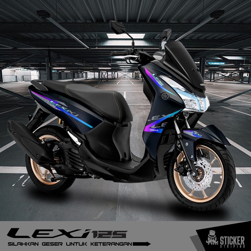 Stiker Striping Lexi 125 UV Transparan Variasi Less Motor Custom Sticker Motif 02