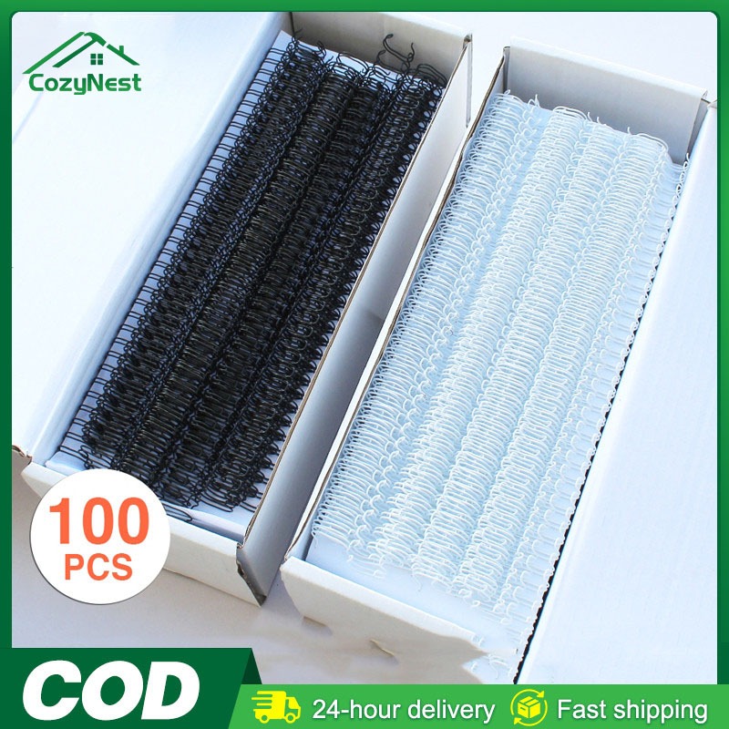 

100pcs Spiral Kawat Jilid No 4, Spiral Kawat / Ring Kawat Jilid Spiral 3:1 34 Lubang Kawat Lingkaran Ganda Ukuran A4 (7.9mm, 12.7mm, 14.3mm) Logam Kapasitas Pengikatan 120 Lembar