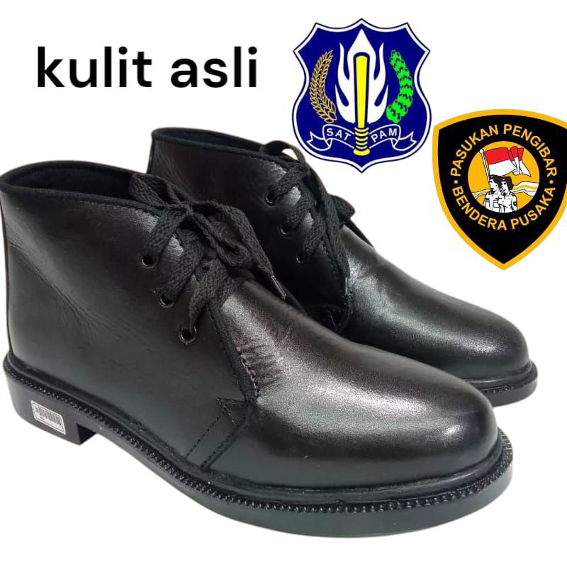 Sepatu PDH Satpam Sepatu PDH Paskibra Kulit Asli
