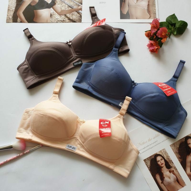 Sport Bra Golden Nick K364 | Tanpa Busa Tanpa Kawat Kait 2 | Bh GN 364