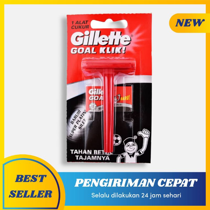 Gilette Goal Klik Produk Original Warna Merah dan Hitam Harga per Pcs