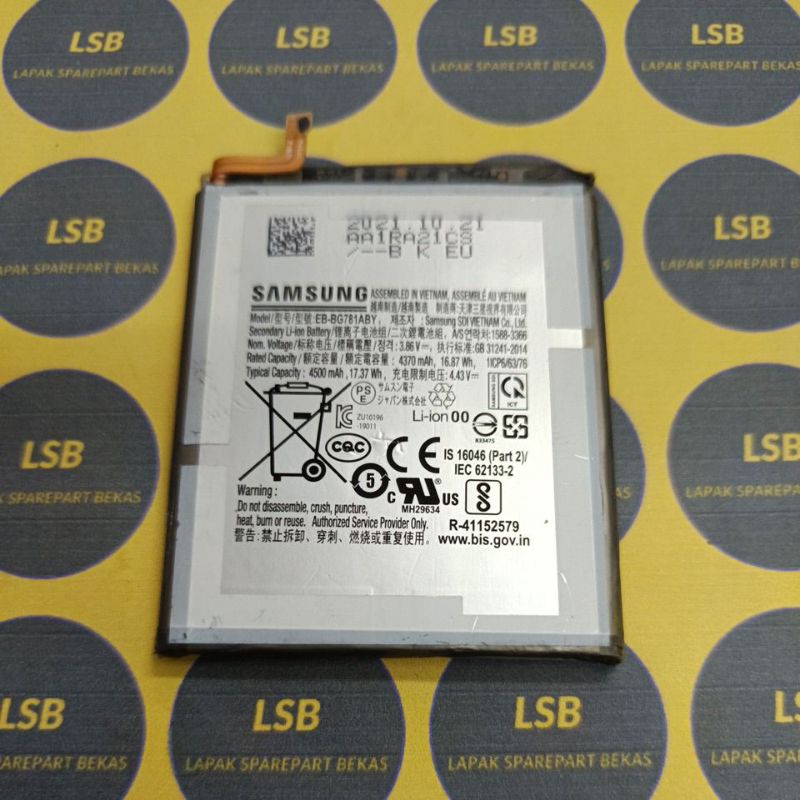 BATTERY BATRE BATERAI SAMSUNG A52/A52S EB-BG781ABY ORIGINAL BEKAS