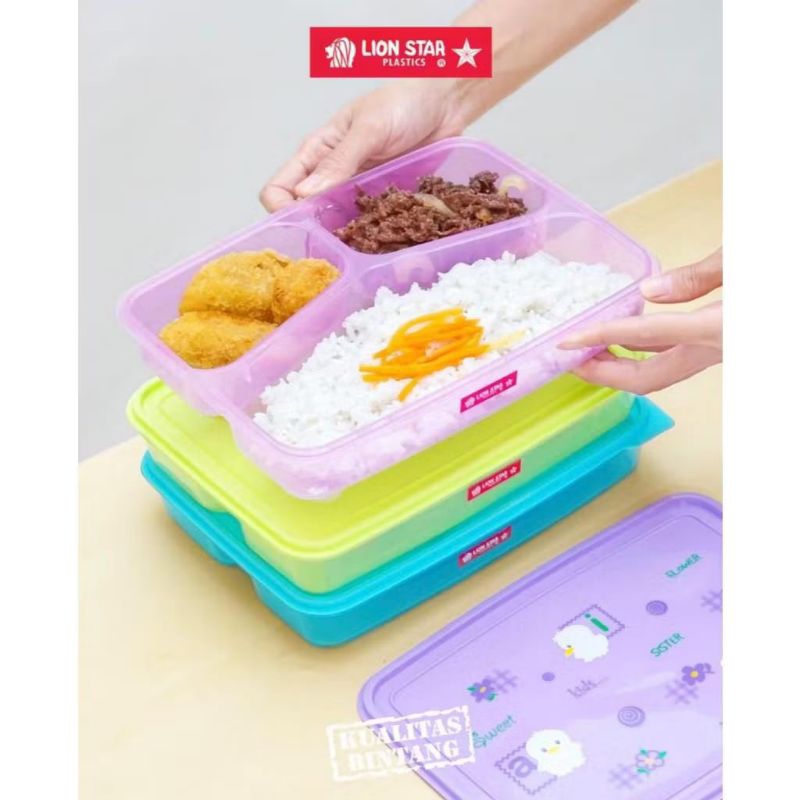 Lunch Box Kotak Ompreng Makan Plastik Lionstar CANTINA BC 16