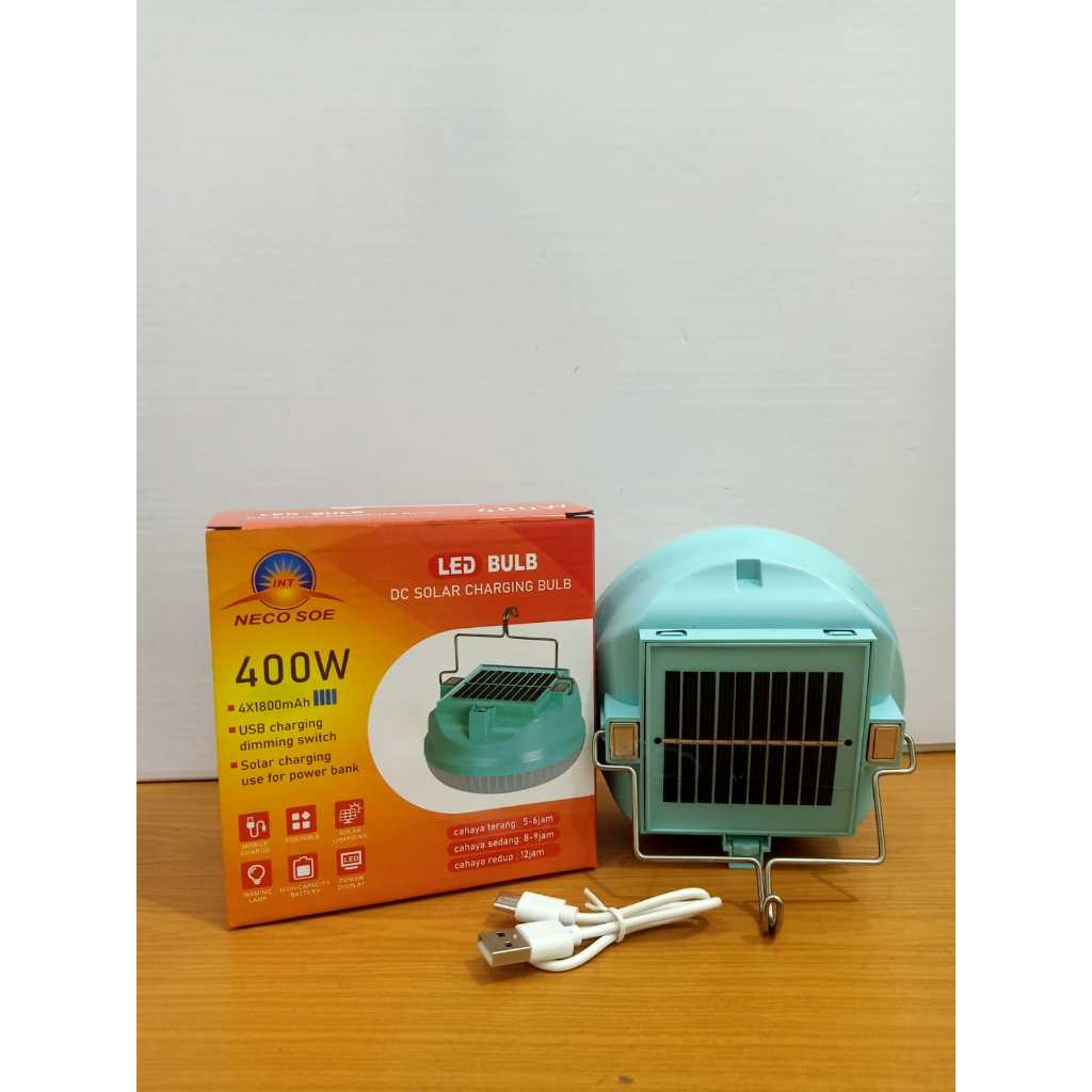 Lampu emergency gantung 400w solar panel neco soe/ lampu tenaga surya 400 watt/ Lampu emergensi led 