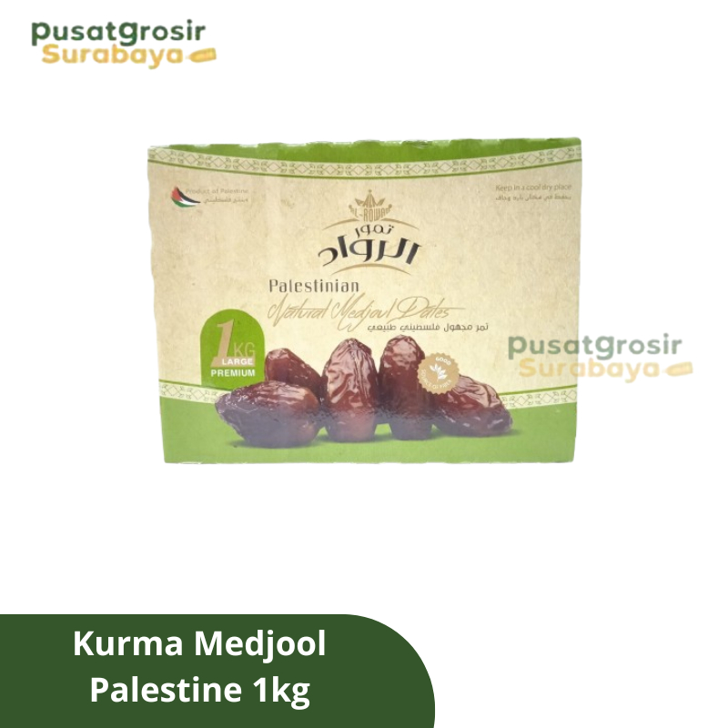 

Medjool Palestine Al Rowad - Kurma Medjool Dates Al-Rowad 1kg