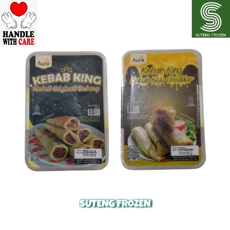 

King Kebab Original/ Original Pedas & Kebab Keju Cheddar 350 Gram