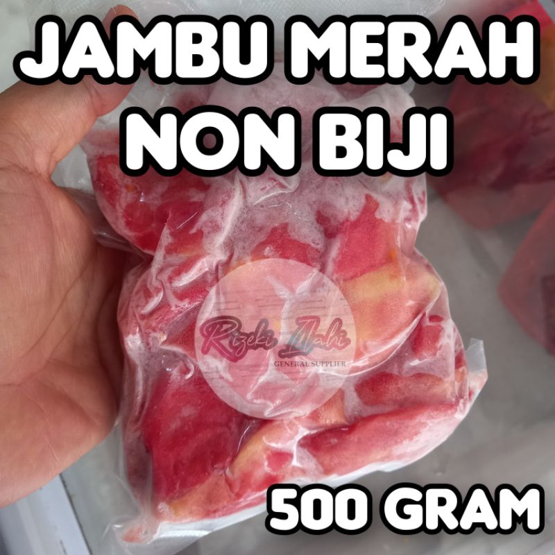 

500 GRAM JAMBU MERAH NON BIJI FROZEN BEKU GRADE SORTIR BAGUS BANDUNG