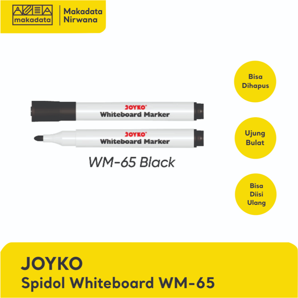 

JOYKO SPIDOL WHITEBOARD HITAM WM-65 (1 PCS)