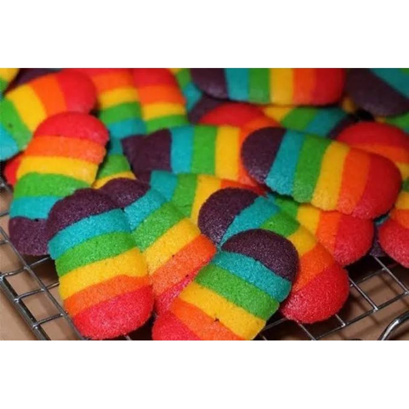 

Lidah Kucing Rainbow | Lidah Kucing Original | Kue Kering