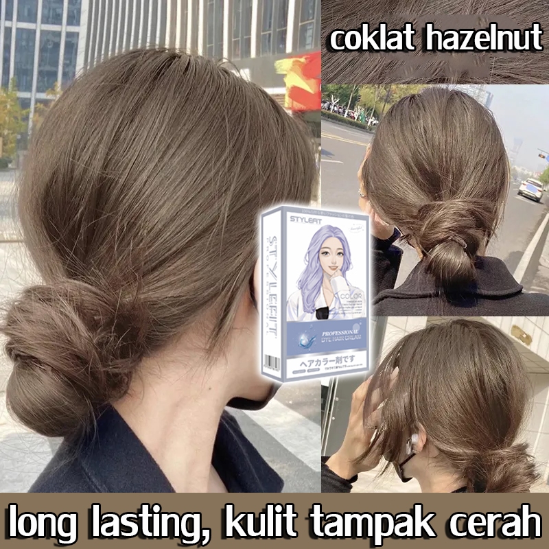 【Banyak warna】cat rambut STYLE FIT* 210ml tidak membuat rambut rusak，kulit tampak cerah，Tidak perlu 