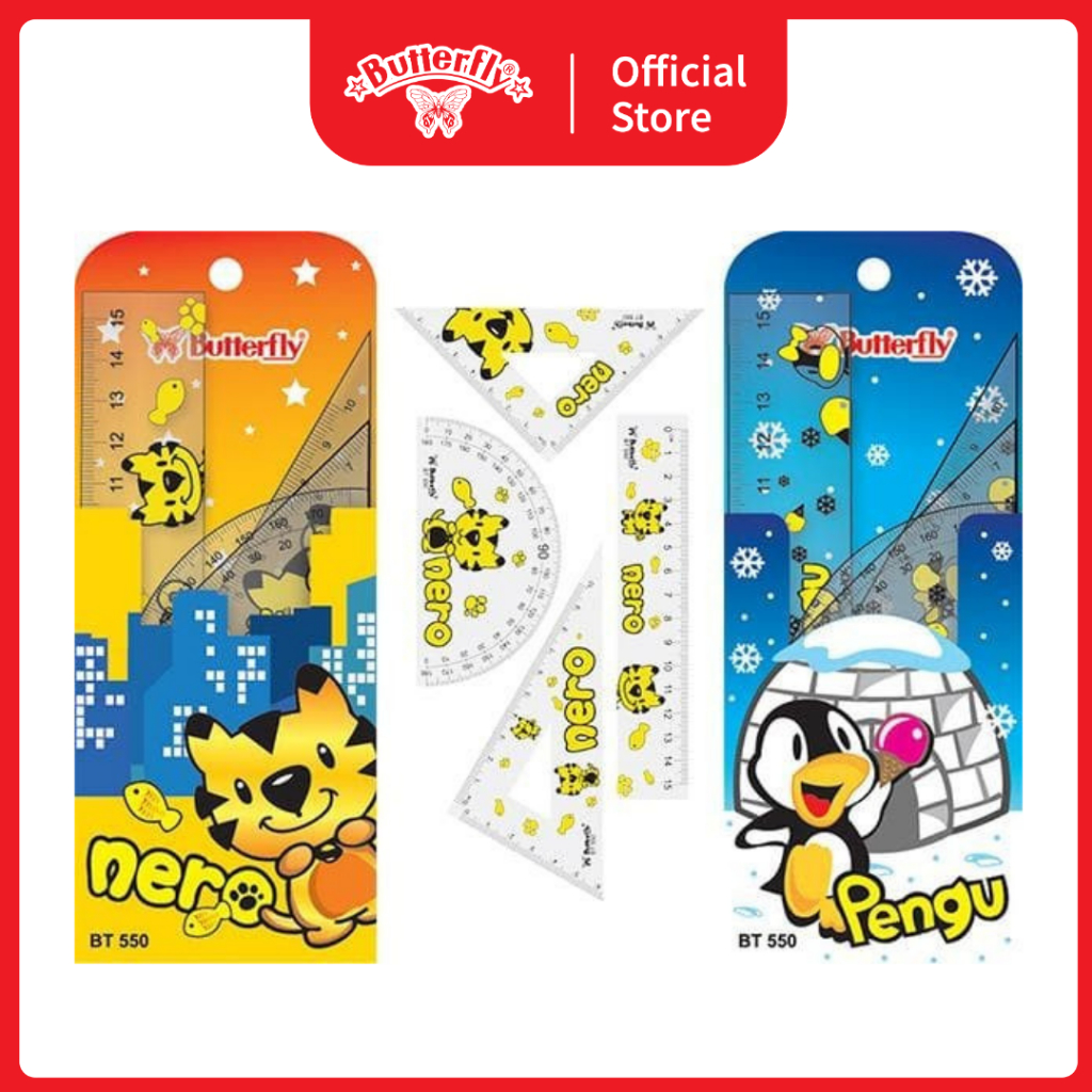 

Butterfly Penggaris Segitiga BT-550 / Set Penggaris