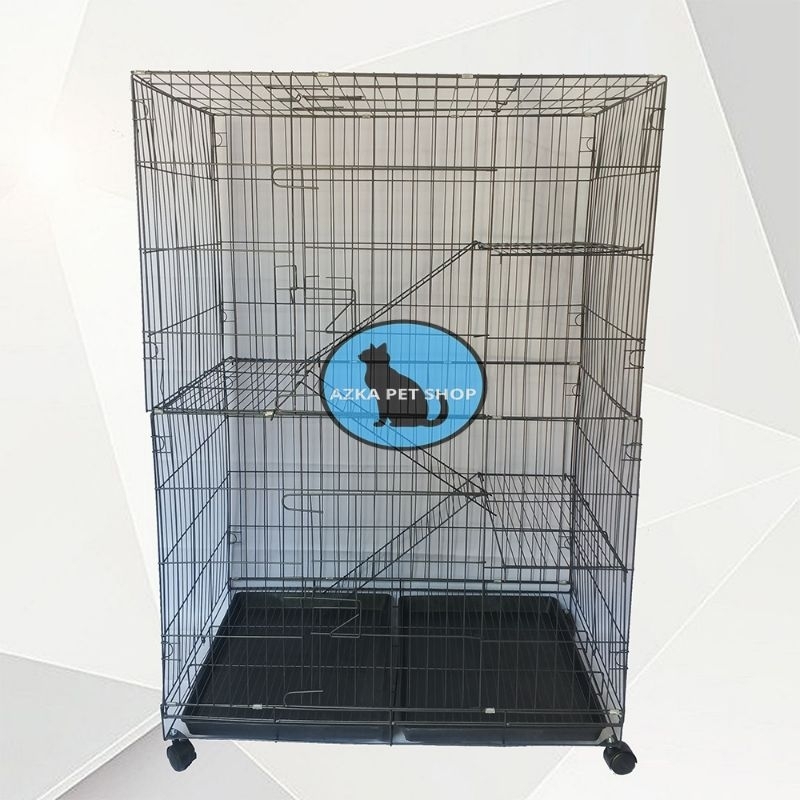 kandang kucing 60 tingkat 3+ roda