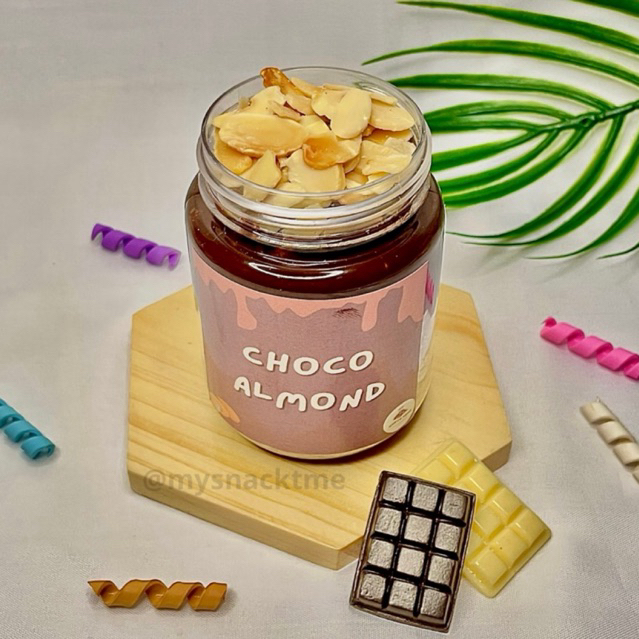 

Choco jar rasa choco almond/choco almond/coklat almond/cokelat almond/choco jar/makanan enak coklat.