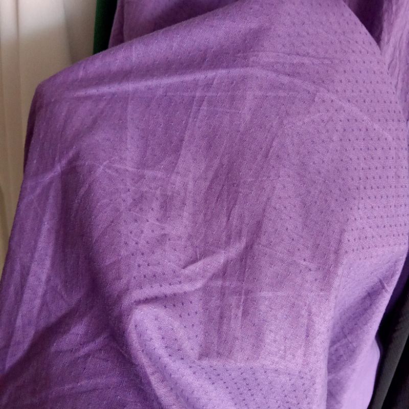 Kain Katun Motif - Kain Katun Dobby Import - Kain Katun ORIGINAL Warna Lilac Pj