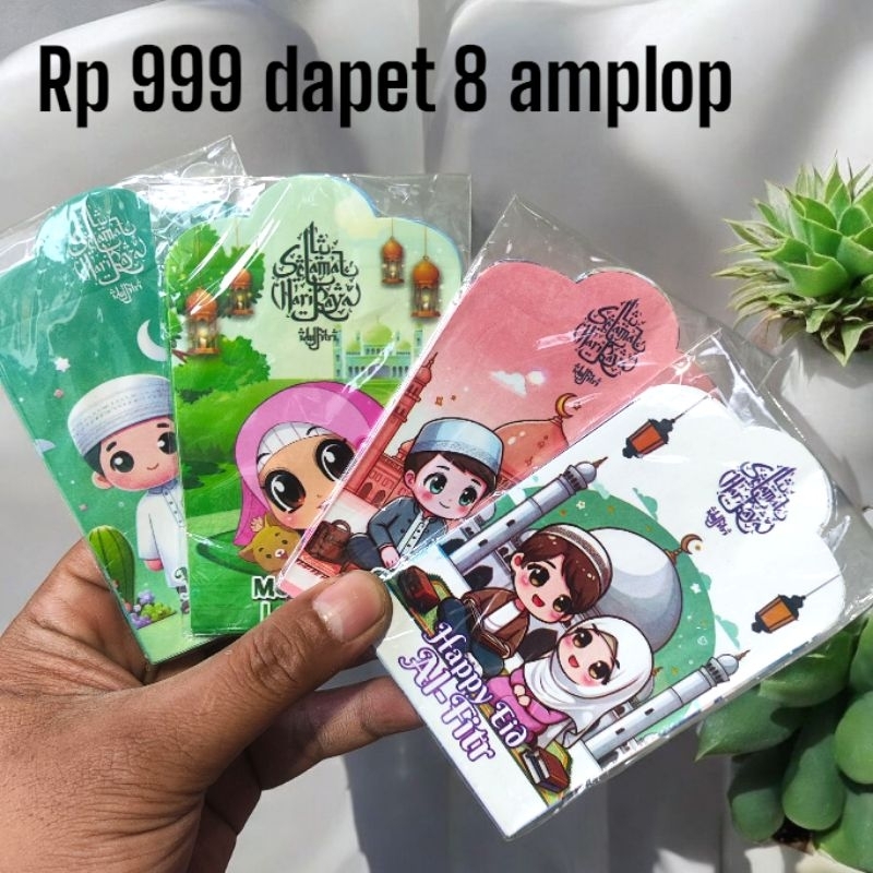 

8pcs / 1pak Amplop Lebaran 2025 Idul Fitri