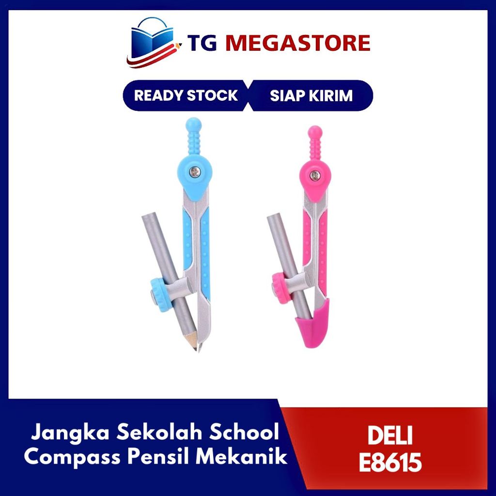 

Jangka Sekolah School Deli Compass Pensil Mekanik - E8615