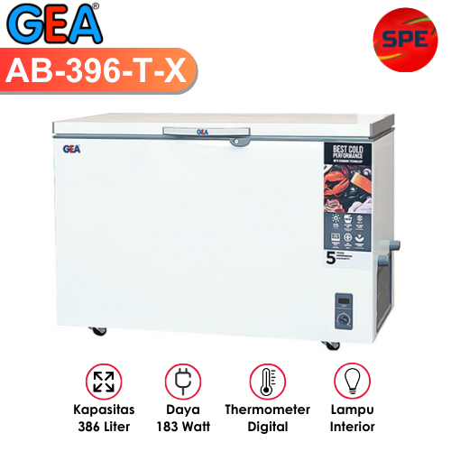 CHEST FREEZER GEA KAPASITAS 386 LITER AB-396-T-X / AB396TX GARANSI RESMI (MEDAN)