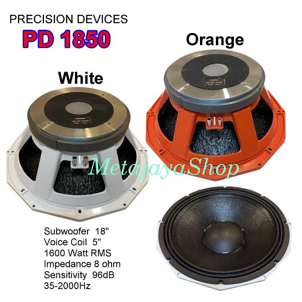 Component Speaker PD1850 Speaker Komponen pd 1850 White & Orange